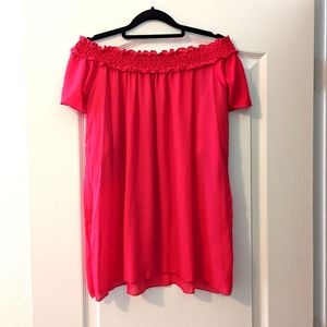 Women's smocked over the shoulder top size S